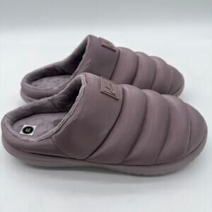 Nike Burrow Comfy Cozy Marshmallow Foam Violet Ore Fleece Slippers NWOB 10